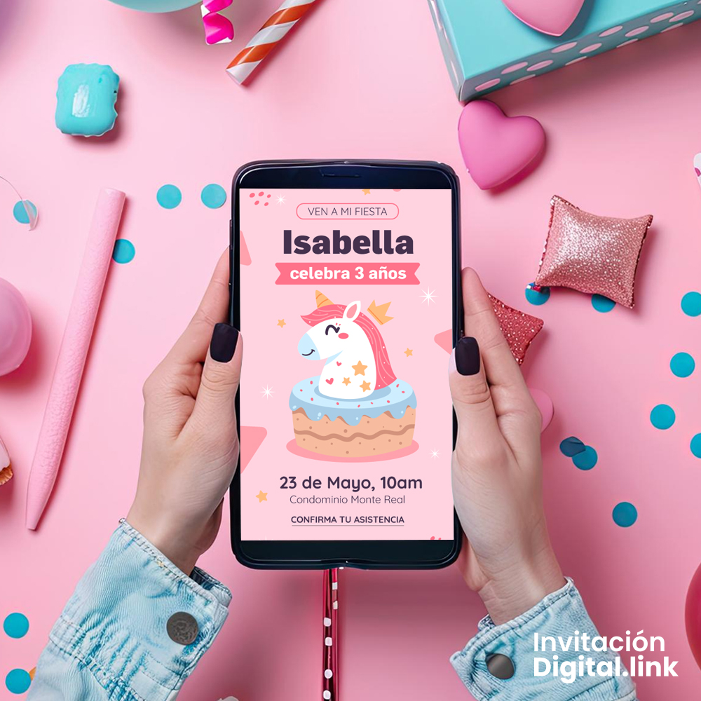 invitación digital para fiesta infantil