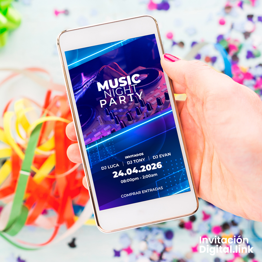 invitación digital para fiesta